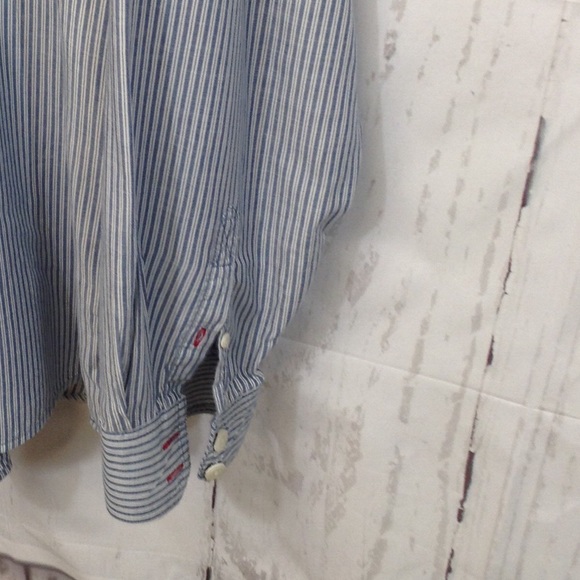 Carbon 2 Cabalt Button Down Men's Stripped Shirts - Picture 5 of 7