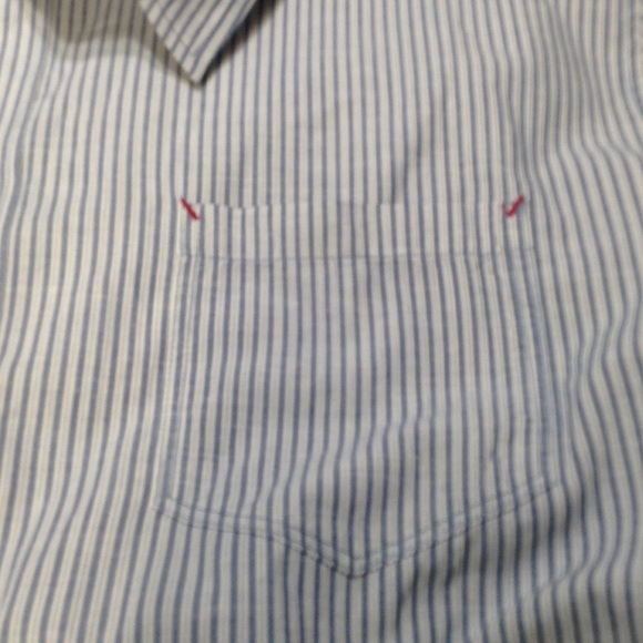 Carbon 2 Cabalt Button Down Men's Stripped Shirts - Picture 7 of 7