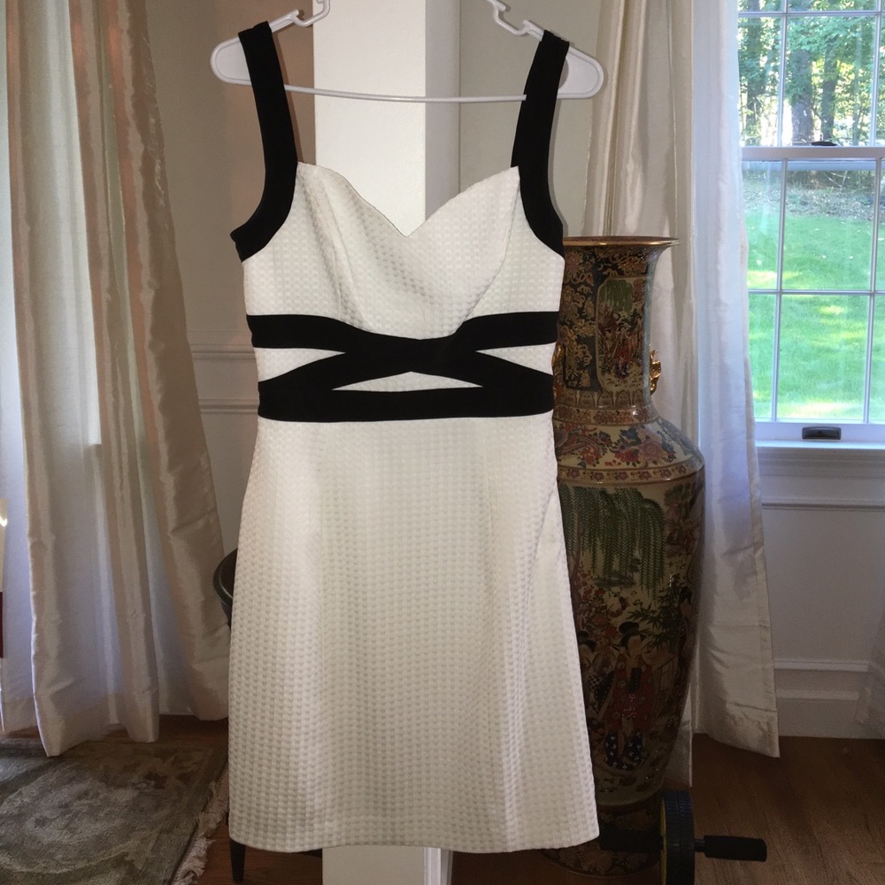 Guess Black & White Cutout Dress