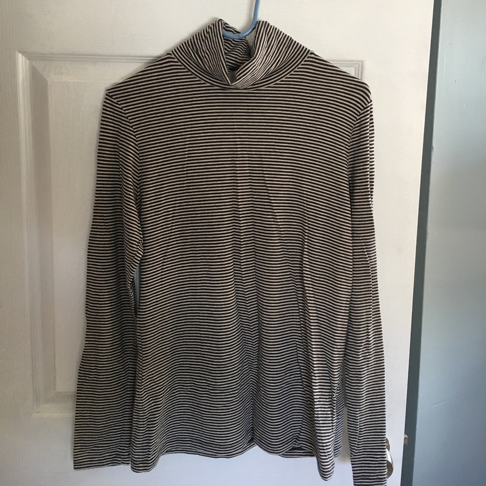Lands' End striped turtleneck