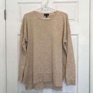 Topshop long oatmeal sweater