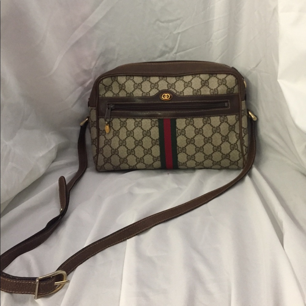 Authentic Gucci Crossbody canvas purse