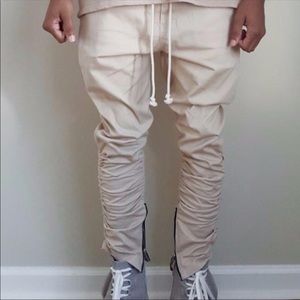 Side zip joggers