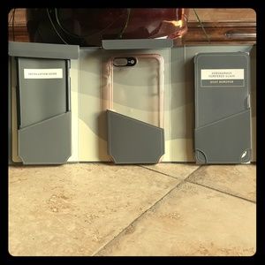 Iphone 7 plus case and tempered glass