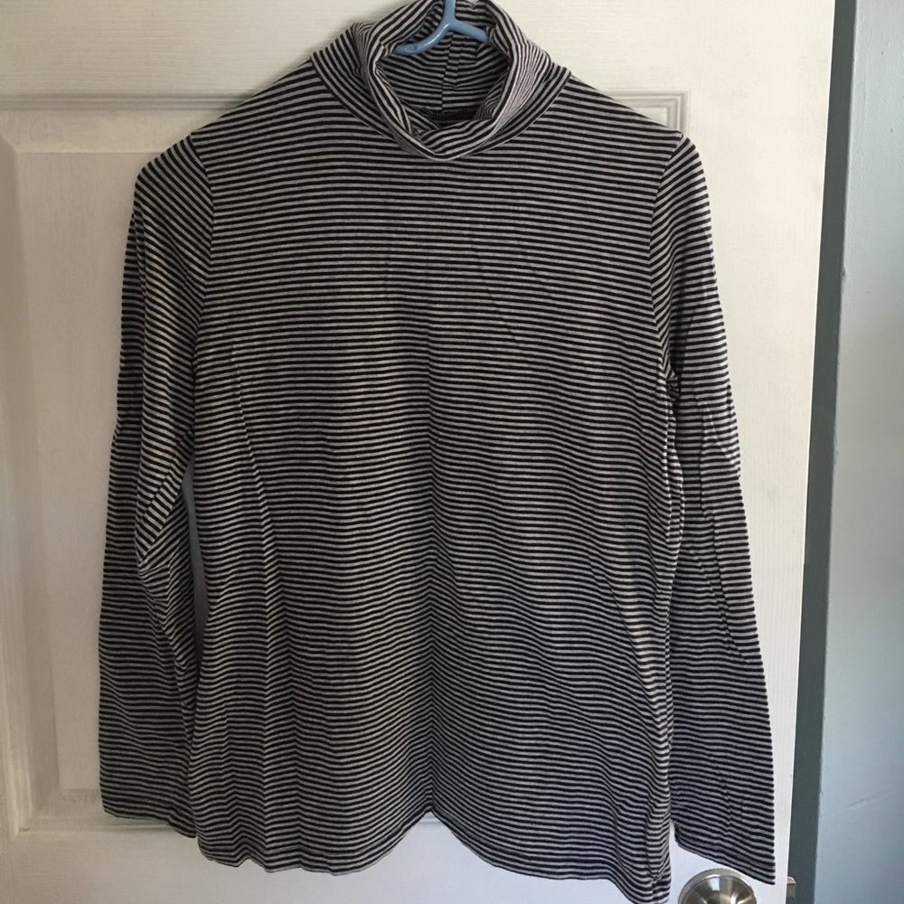 Lands' End striped turtleneck