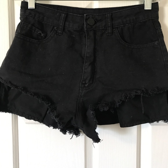Black BDG High Waisted Shorts - Picture 1 of 2