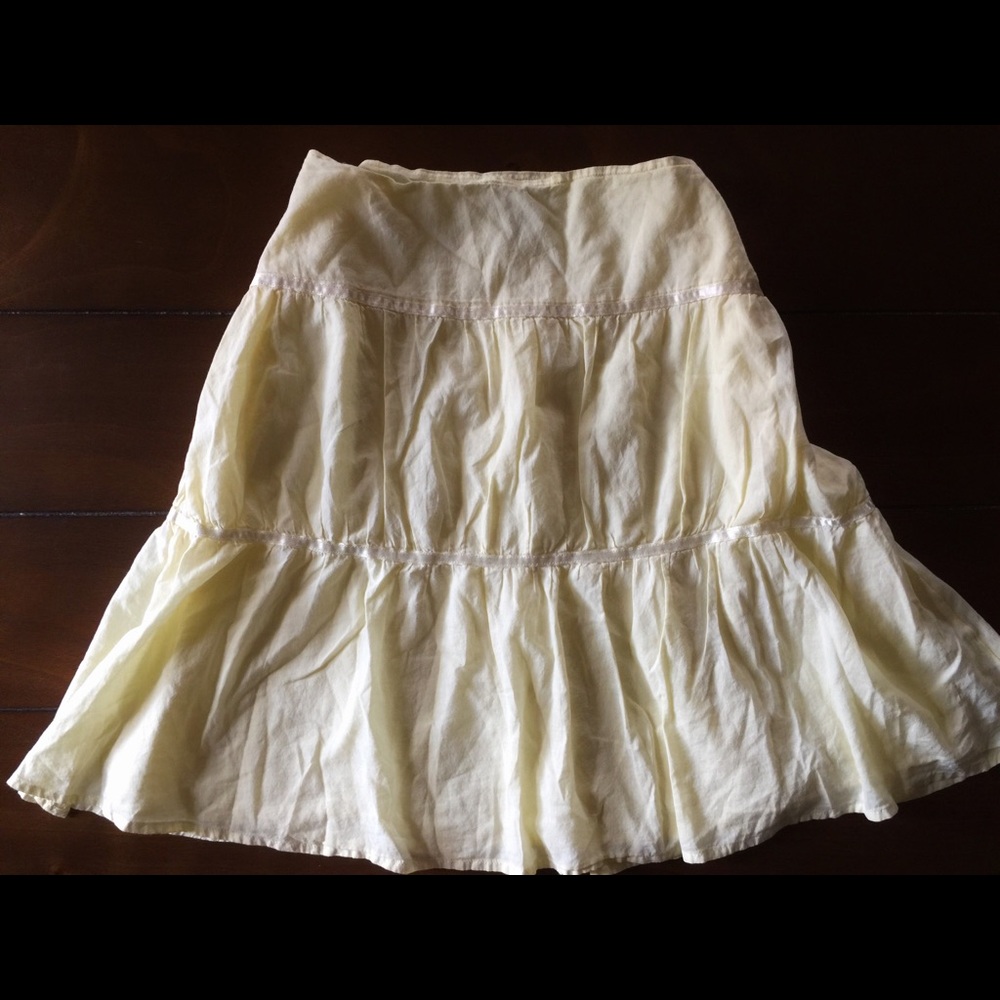 Banana Republic Banana Cream Cotton Skirt