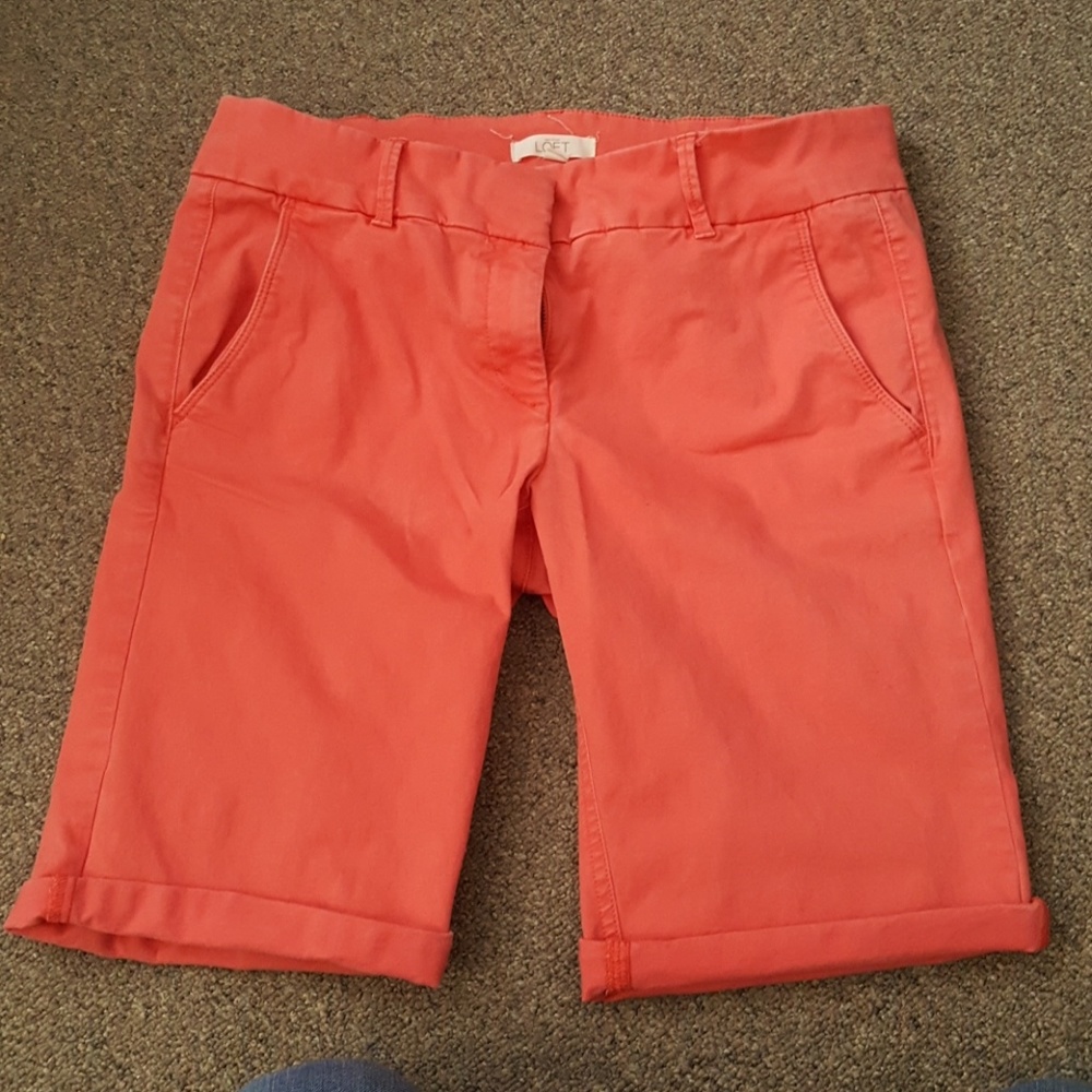 Loft orange shorts