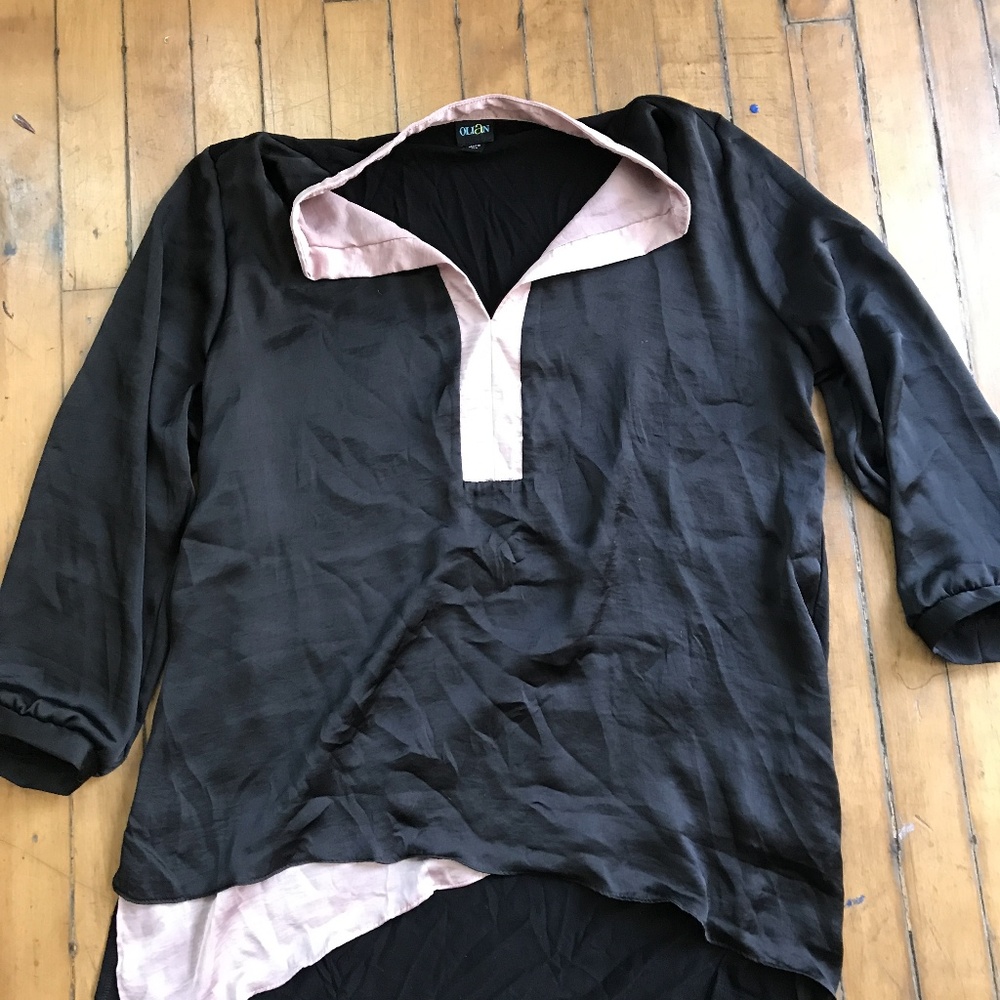 Olian Maternity silk blouse size large