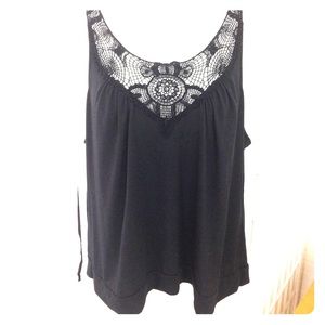 Lane Bryant Crochet Yoke Knit Cami Back Plus 18/20