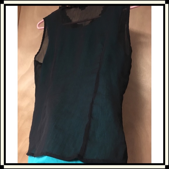 Sheer Ruffle Front Blouse - Picture 5 of 6