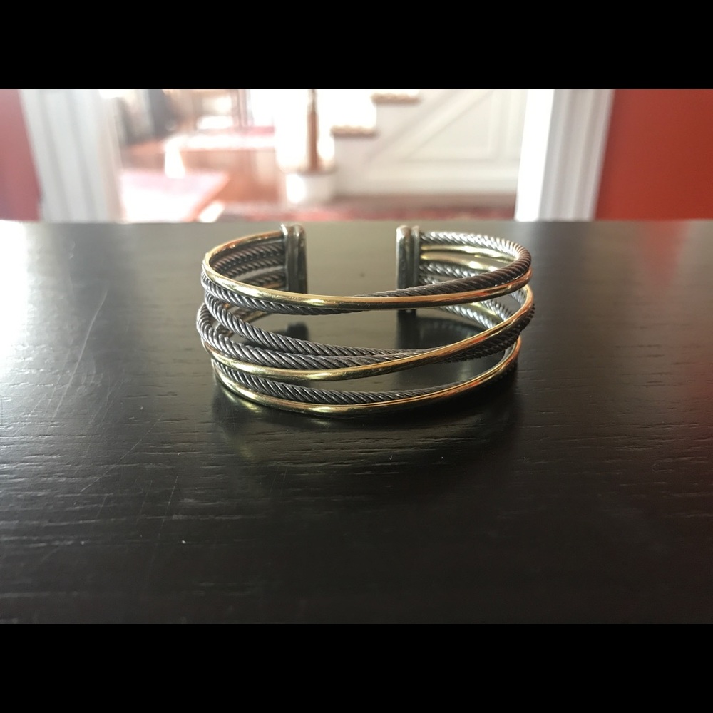 David Yurman crossover four-row cuff bracelet