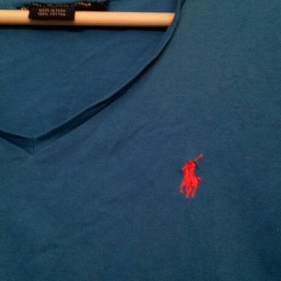 Ralph Lauren sport polo tee blue size large - Picture 2 of 3
