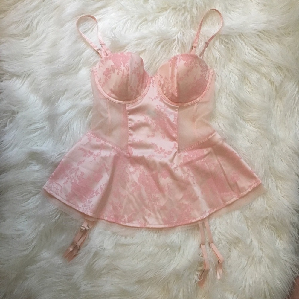 Victoria's Secret pink floral corset