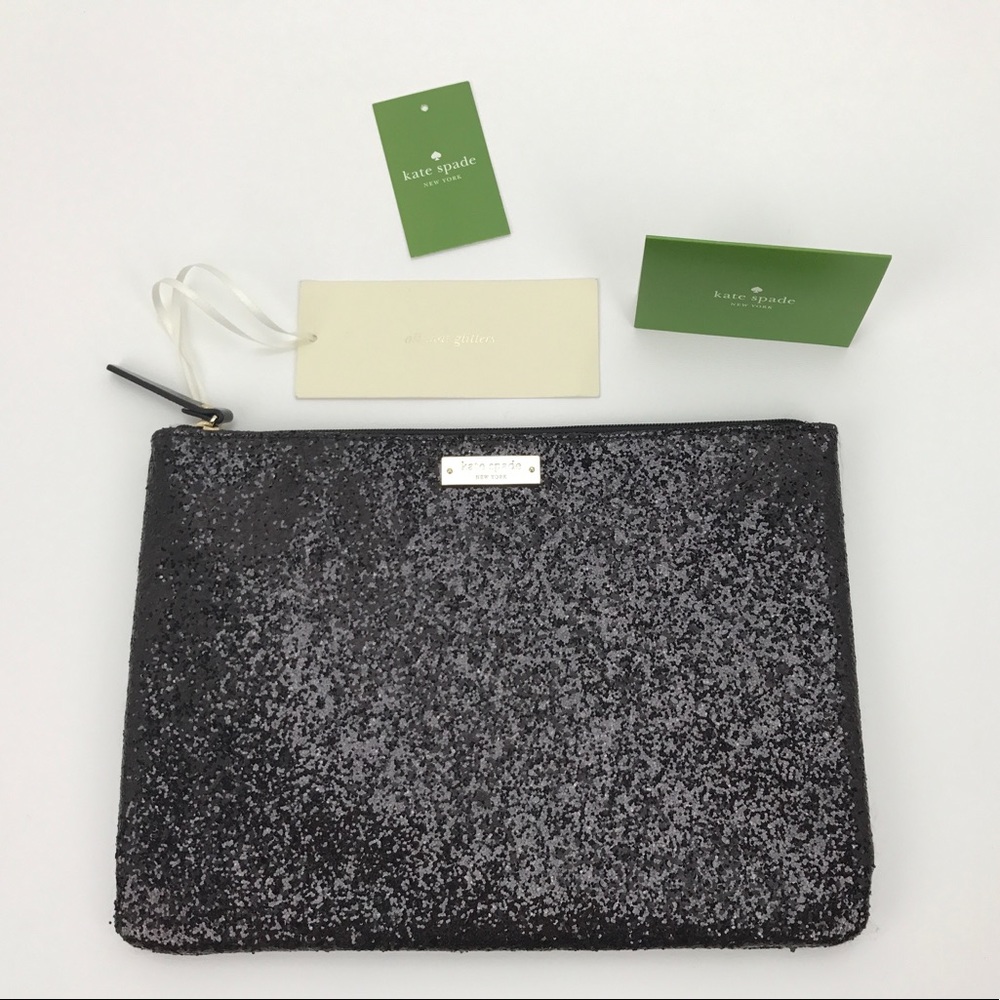 Kate Spade Glitterball Gia Clutch - Black