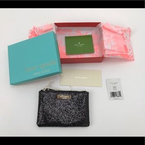 Kate a Spade Glitterball Coin Purse - Black