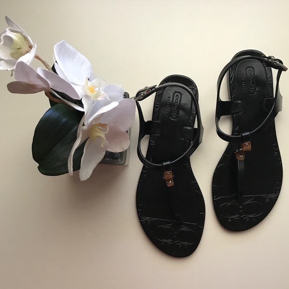 Coach Shoes - SALE‼️Black Coach Sandals