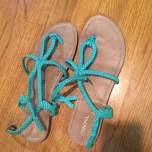 Blue sandals