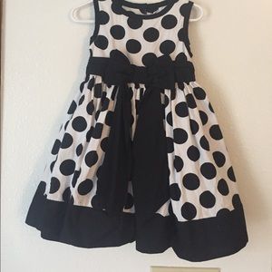 Black and white poka dot dress