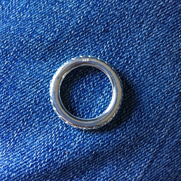 Blue Topaz Eternity Band Ring - Picture 3 of 4