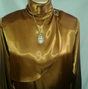 Vintage Anne Klein  Satin Blouse