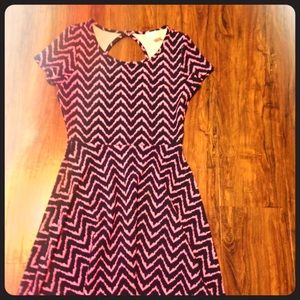 Body Central pink and navy dress