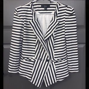 Striped Black and White Blazer