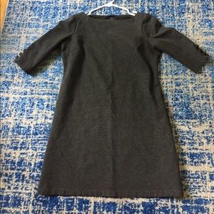 Lands End ponte elbow sleeve dress Charcoal