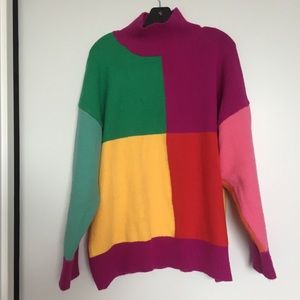color block sweater