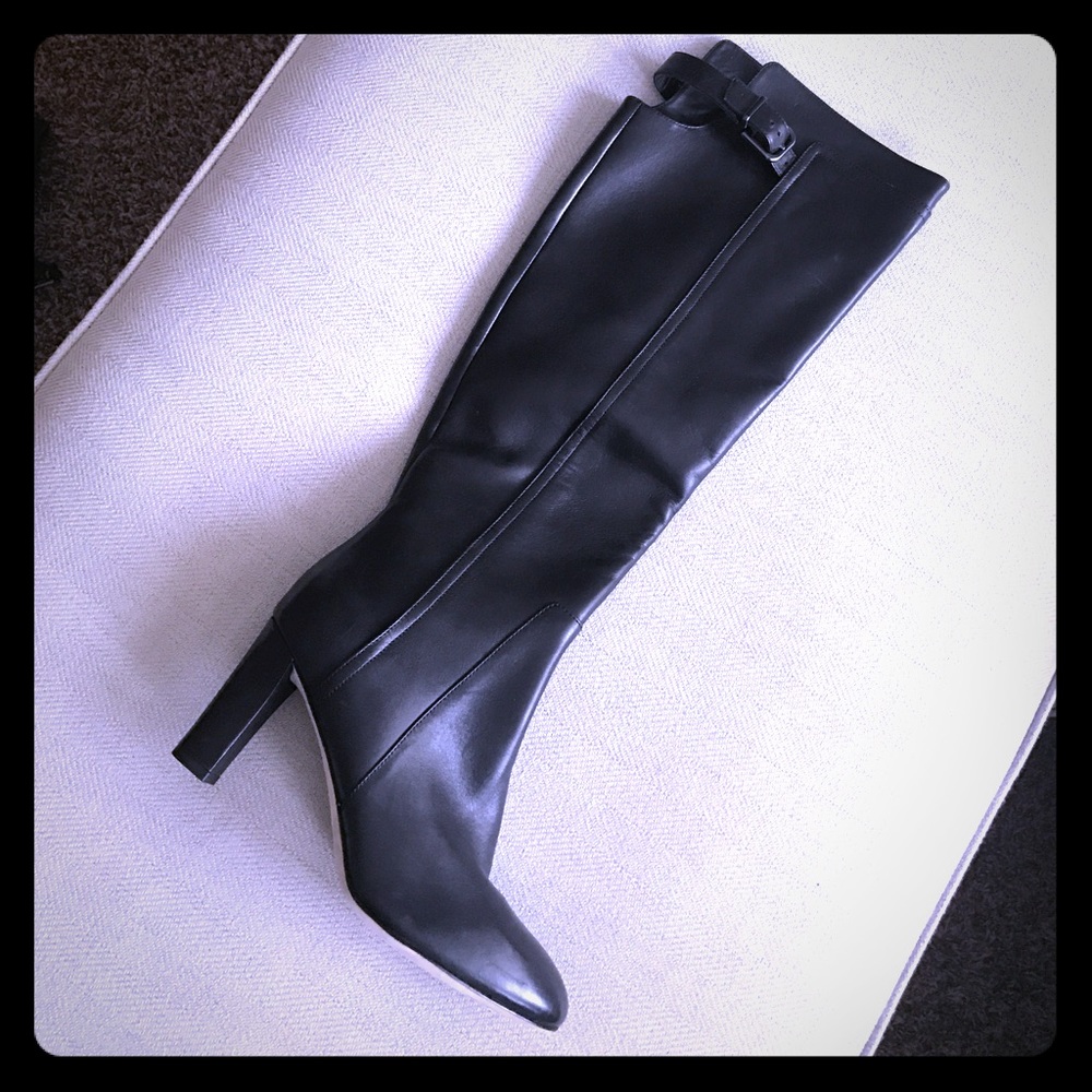 Via Spiga Black Leather Boots