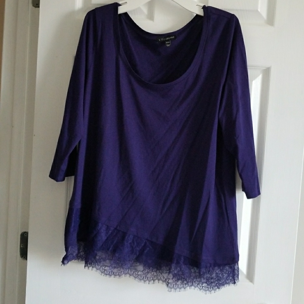 Purple Scoop Neck Top