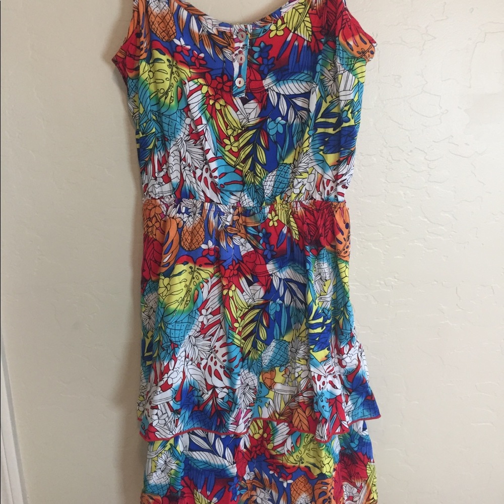 Tropical floral dress