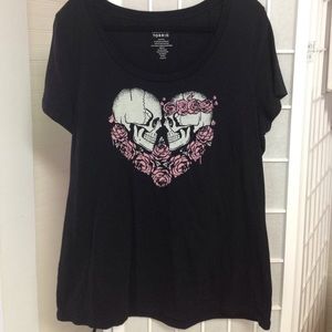Torrid Plus Size 1 (14/16) Skull Lovers Tee