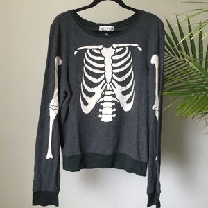 Wildfox Inside Out Skeleton Sweater
