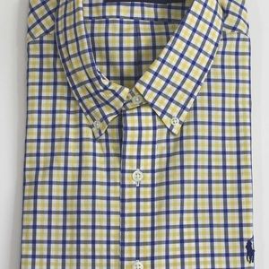NEW Polo Ralph Lauren Men's Yellow Navy Shirt XL