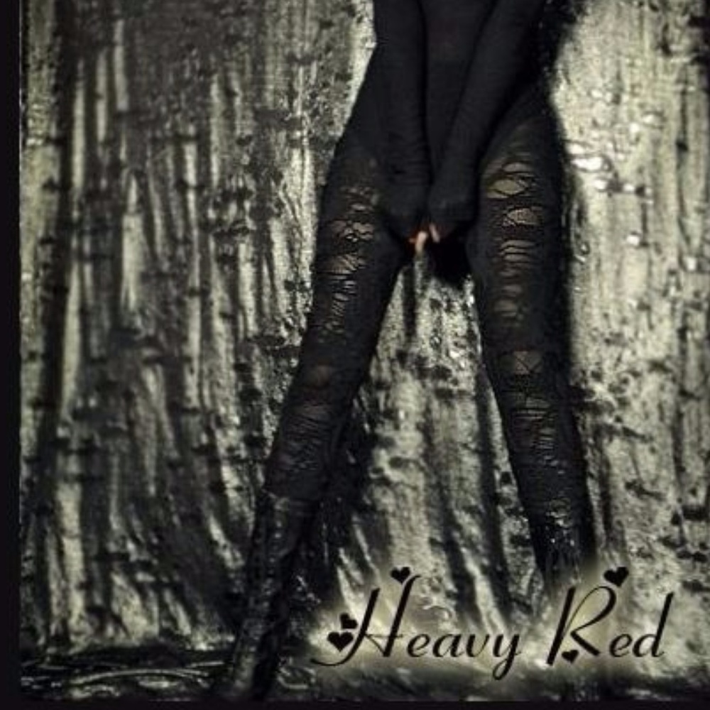 HEAVY RED "Narrow Escape" Shredded Leggings black