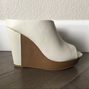 CREAM Platform Peep Toe Pumps Wedge Dress Shoes