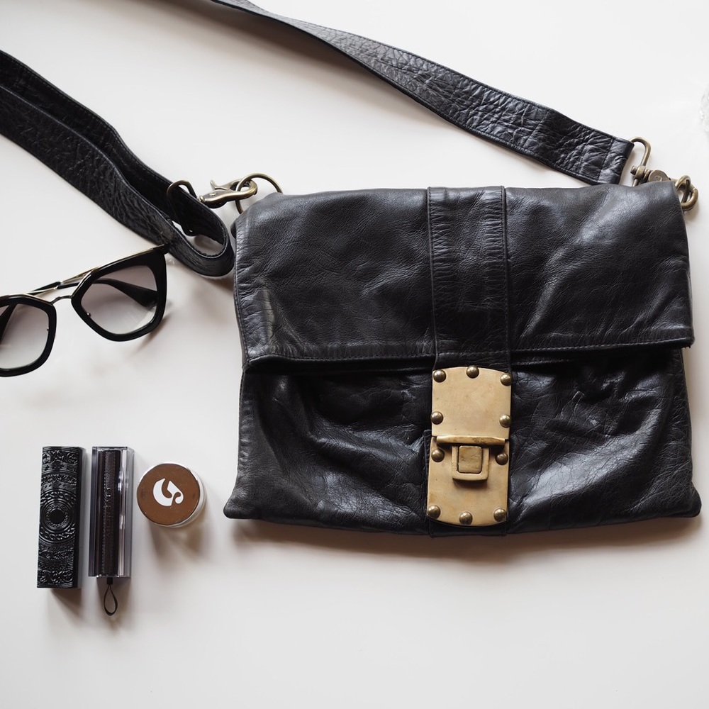Jocasi London Leather Cross Body Foldover Bag
