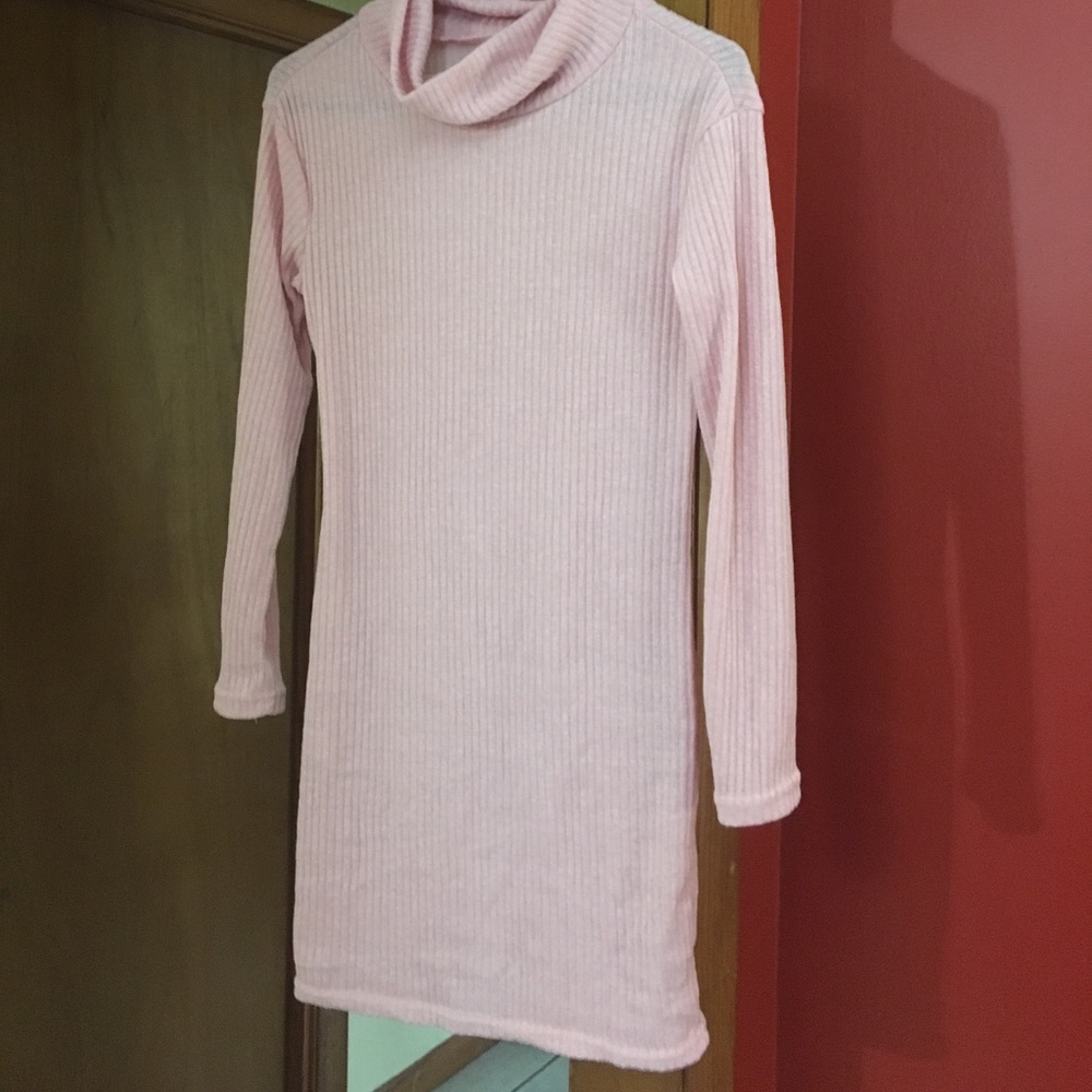 Light pink sweater dress