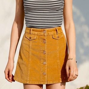 Mustard Corduroy Skirt