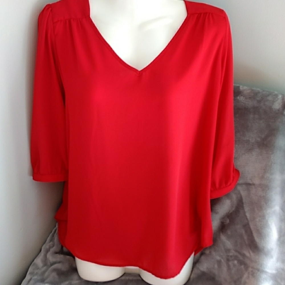 Red blouse