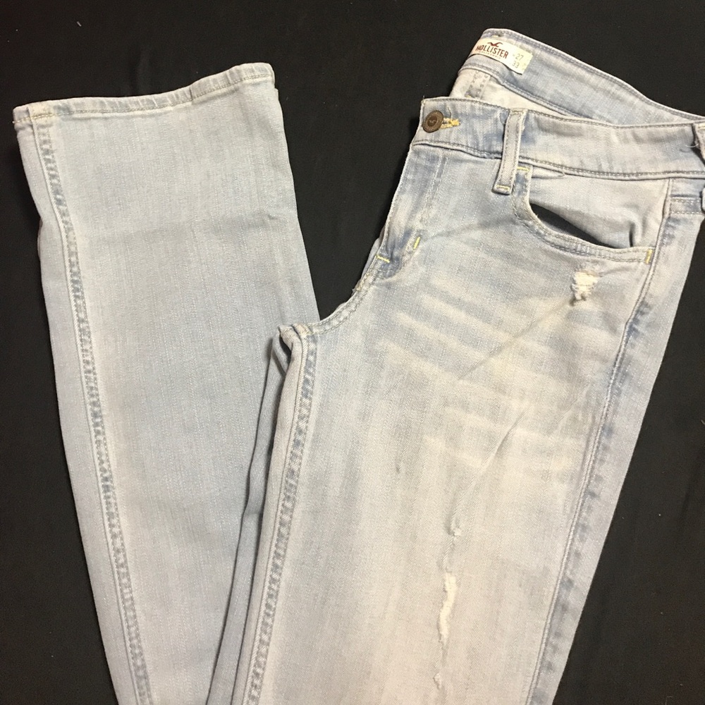 Hollister distressed skinny boot jeans
