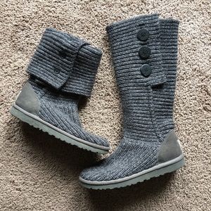 Gray knit UGGs