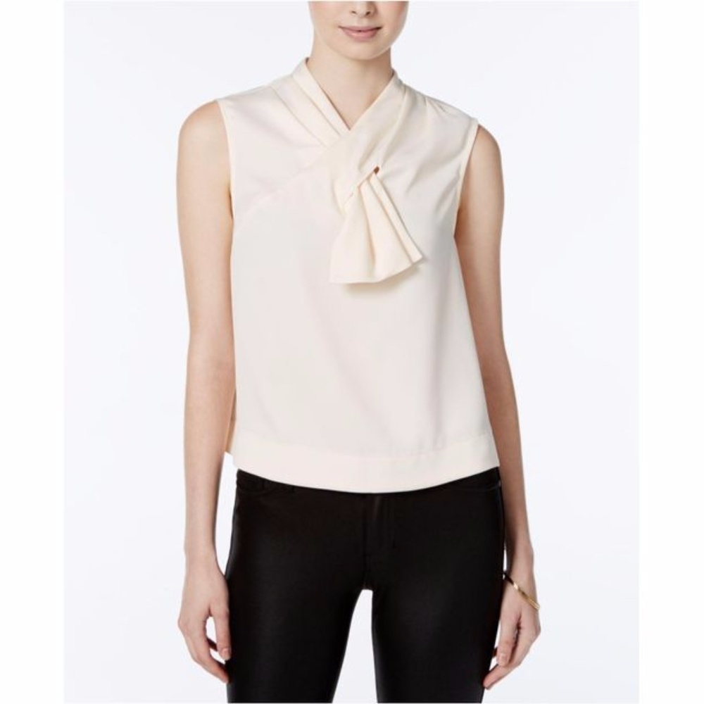 RACHEL Rachel Roy Sleeveless Bow Top