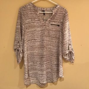 Purple patterned tunic