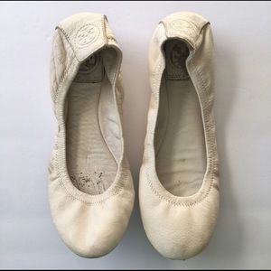 Tory Burch Ivory leather flats
