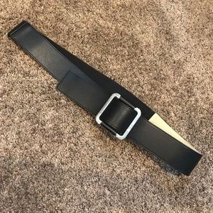 Faux Leather Slide Buckle Belt