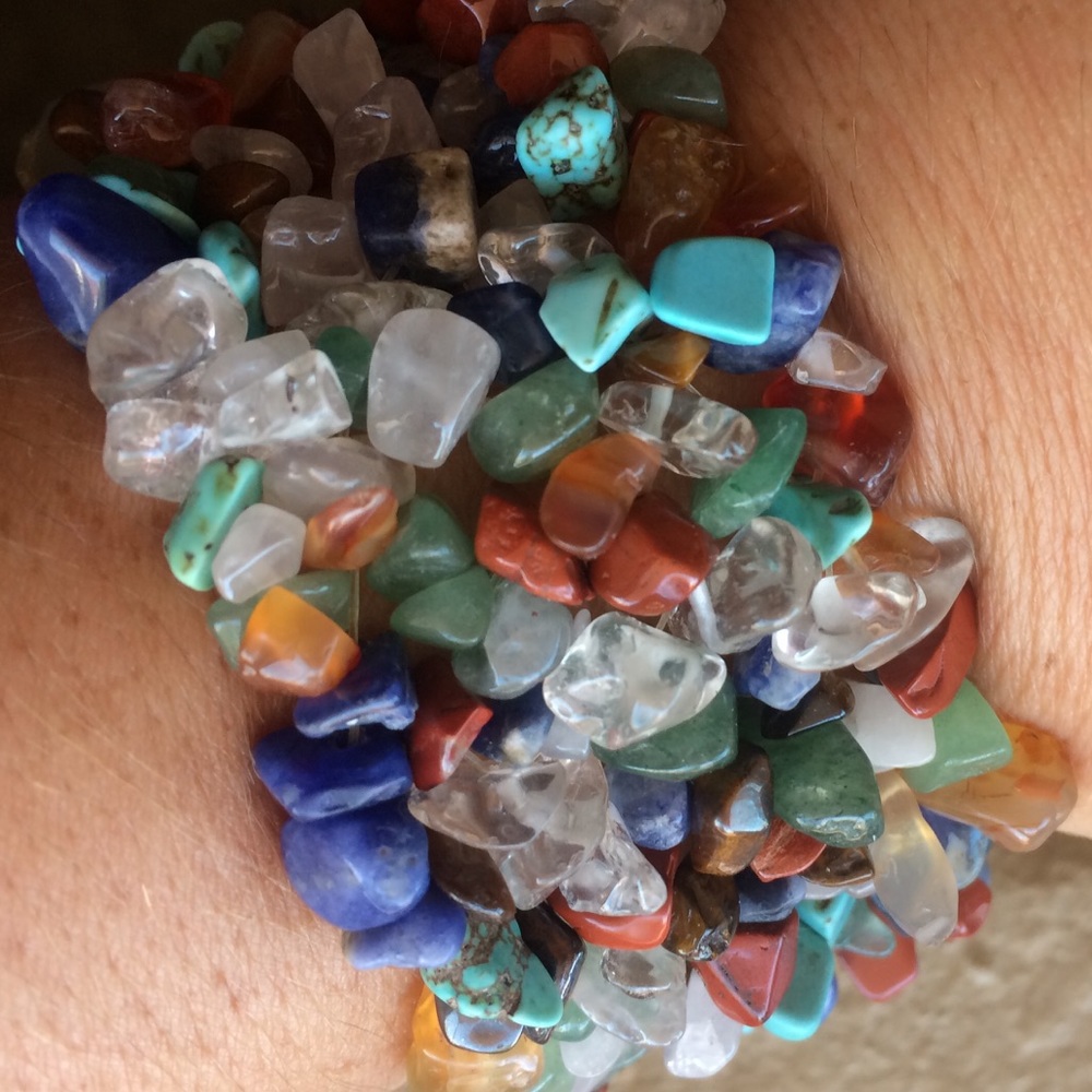 Beautiful! SEMI PRECIOUS stone stretch bracelet! ✨