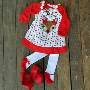 ⚡FLASH SALE ⚡Precious reindeer Christmas dress