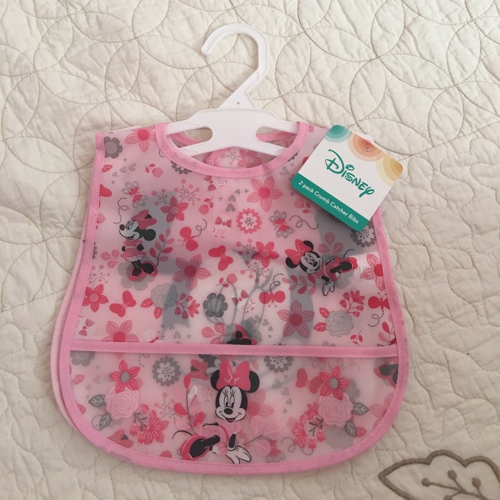 Bet Disney Minnie Mouse 2 pack Crumb Catcher bibs